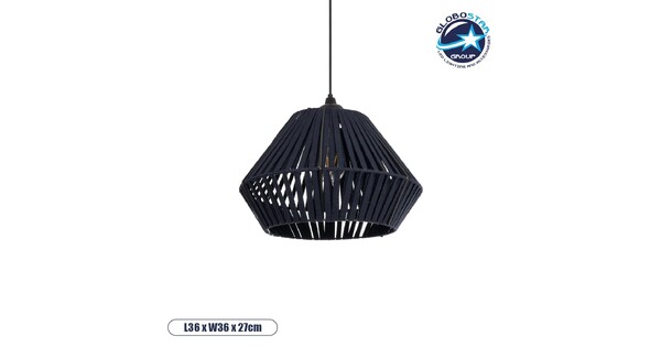 NUI 205-0071 Boho Κρεμαστό Φωτιστικό Οροφής με Ντουί 1 x E27 AC 220-240V IP20 - Μπλε - M36 x Π36 x Υ27cm