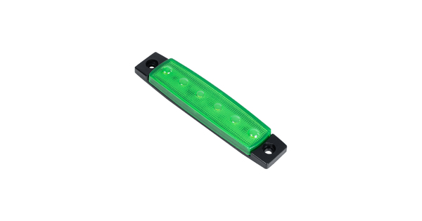 79902 Πλευρικά Φώτα Όγκου Φορτηγών LED 6xSMD2835 DC 10-30V 1.5W 100lm IP66 Πράσινο - Μ9.5 x W2 x H1.1cm