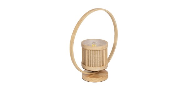 TULUMKO 02008 Boho Επιτραπέζιο Φωτιστικό Πορτατίφ με Ντουί 1 x E27 AC 220-240V IP20 - Μπεζ - Μ30 x Π12 x Υ32cm