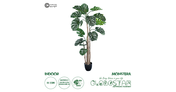Artificial Garden MONSTERA 20006 Τεχνητό Διακοσμητικό Φυτό Μονστέρα Υ150cm