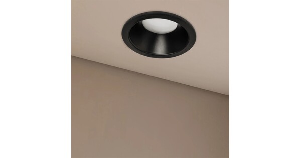 kelvo® SIGMA KLV-101-0041 Χωνευτό Φωτιστικό Downlight Σποτ Μπάνιου για Λάμπα MR16 με Ντουί GU10 AC 220-240V Αδιάβροχο IP65 - Μαύρο Ματ - Μ8.5 x Π8.5 x Υ4.4cm / Q7.5cm
