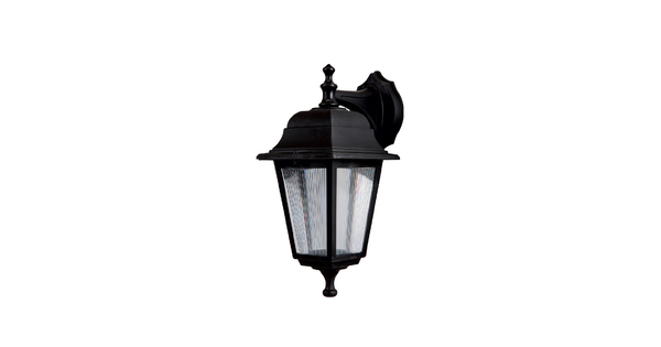 SOLME 203-0211 Vintage Επιτοίχιο Φωτιστικό Φαναράκι Μονόφωτο 1 x E27 IP44 Μαύρο Πλαστικό Σώμα - Μ19 x Π15 x Υ35cm