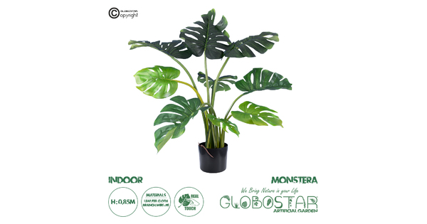 Artificial Garden MONSTERA 20001 Τεχνητό Διακοσμητικό Φυτό Μονστέρα Υ85cm