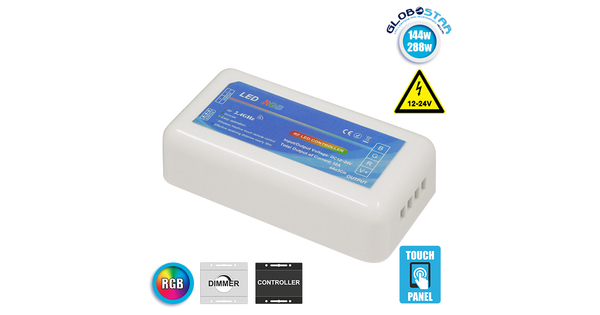 Ασύρματος LED Δέκτης - Receiver RGB Controller 2.4G RF για Groups 12v (144w) - 24v (288w) DC  73418