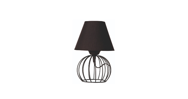 SHAPE 202-0057 MODERN TABLE LIGHT 1 X E27 IP20 BLACK METAL WITH BLACK FABRIC - L40 X W40 X H27CM