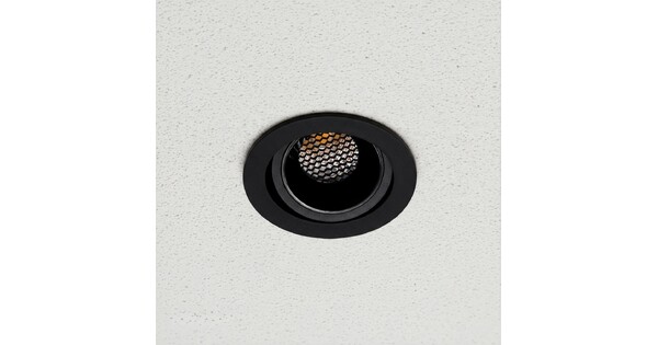 kelvo® LEO KLV-101-0314 Χωνευτό Κινούμενο Φωτιστικό Downlight Σποτ με Honeycomb Anti-Glare Reflector LED 10W 1300lm 38° AC 220-240V IP20 Φυσικό Λευκό 4500K - Bridgelux COB Chip & TÜV SÜD Driver - Μαύρο Ματ - Μ8.5 x Π8.5 x Υ6.6cm / Q7.5cm - 5 Χρόνια Εγγύηση