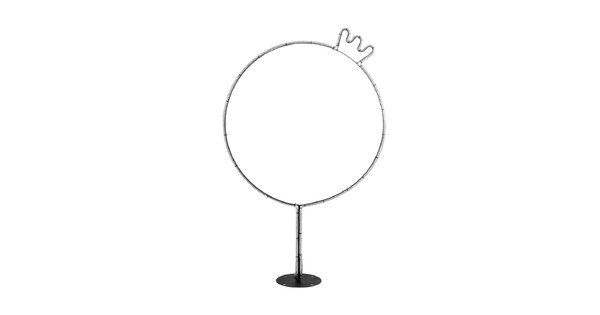 XMAS-CROWN-BIG Χριστουγεννιάτικο Διακοσμητικό Φωτιστικό LED 27.3W 1092lm 360° AC 220-240V Αδιάβροχο IP65 Θερμό Λευκό 2700K  - Μαύρο & Διάφανο - Μ88 x Π25 x Υ136cm - 2 Χρόνια Εγγύηση