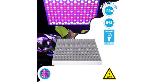 85954 Grow Light Panel Full Spectrum LED Φωτιστικό Ανάπτυξης Φυτών Θερμοκηπίου SMD 2835 100W 160° AC230V IP54 Εσωτερικού Χώρου για Κάλυψη Επιφάνειας 1m x 1m Πλήρους Φάσματος Φωτισμού