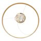 kelvo® DIAMOND KLV-101-0232 Κρεμαστό Φωτιστικό Οροφής LED 67W 6700lm 180° AC 220-240V IP20 Ρυθμιζόμενο Λευκό CCT με Χειριστήριο από 2700K έως 6000K Dimmable - Lumileds SMD Chip - Χρυσό Πλατίνα - Μ80 x Π80 x Υ3cm - 3 Χρόνια Εγγύηση - 8