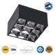  LUMINAR 60337 Downlight Σποτ LED 30W 4050lm 36° AC 220-240V IP20 Θερμό Λευκό 2700K - Osram SMD Chip & TÜV SÜD Driver - Μαύρο Ματ - Μ12 x Π12 x Υ6.6cm - 5 Χρόνια Εγγύηση