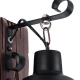 BRASRA 01204 Vintage Φωτιστικό Τοίχου - Απλίκα με Ντουί 1 x E27 AC 220-240V IP20 - Καφέ & Μαύρο - Μ15 x Π20 x Υ30cm - 6