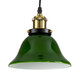 NOSTALGIA 00768 Vintage Κρεμαστό Φωτιστικό Οροφής Μονόφωτο Πράσινο Γυάλινο Καμπάνα με Χρυσό Ντουί Φ18 x Υ18cm - 1
