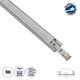 ALP-LINEAR CURBARIO 70802-1M Επιφανειακό Εύκαμπτο Προφίλ Αλουμινίου με Λευκό Γαλακτερό Πατητό Κάλυμμα για Ταινίες LED IP20 - Ασημί & Λευκό - Μ100 x Π1.8 x Υ0.5cm