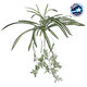 SPIDER PLANT 78217 Τεχνητό Φυτό Χλωρόφυτο - Μπουκέτο Διακοσμητικών Φυτών - Κλαδιών με Φύλλωμα Πράσινο - Κίτρινο - Λευκό Υ60cm
