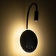 GOOSE 60883 Μοντέρνο Φωτιστικό Τοίχου - Απλίκα Ξενοδοχείου Bed Side LED 6W 600lm 36° & 360° AC 220-240V - Reading Light & 360° Κρυφός Φωτισμός - Φορτιστής USB 3A - Μ15.5 x Π15 x Υ30.5cm - Φυσικό Λευκό 4500K - Μαύρο - 11