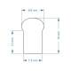 70565 OVALE 120° Degree Neon Flex Epistar LED SMD 2835 1m 12W/m 120LED/m 1212lm/m 120° DC 24V Αδιάβροχη IP68 Μπλε Dimmable - 4