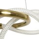 kelvo® GLOW KLV-101-0161 Κρεμαστό Φωτιστικό Οροφής LED 30W 3000lm 360° AC 220-240V IP20 Ρυθμιζόμενο Λευκό CCT με Χειριστήριο από 2700K έως 6000K Dimmable - Lumileds SMD Chip - Χρυσό Πλατίνα - Μ40 x Π40 x Υ30cm - 3 Χρόνια Εγγύηση - 10