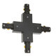  S-40052 Διφασικός Connector 3 Καλωδίων Συνδεσμολογίας Cross (+) για Μαύρη Ράγα Οροφής