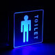 SENSATI 75654 Φωτιστικό Τοίχου Ένδειξης TOILET MAN LED 1W AC 220-240V IP20 - Σώμα Αλουμινίου - Μ11 x Π11 x Υ3cm - Μπλε - 5