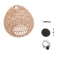  JENSON 00911 Boho Κρεμαστό Φωτιστικό Οροφής με Ντουί 1 x E27 AC 220-240V IP20 - Μπεζ - Μ35 x Π35 x Υ35cm - 10