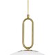 kelvo® BELLISSIMO KLV-101-0378 Κρεμαστό Φωτιστικό Οροφής για Λάμπα με Ντουί E27 AC 220-240V IP20 - Χρυσό Βούρτσας Πλατίνα & Λευκό - Μ40 x Π40 x Υ62cm - 7