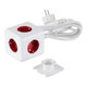 TRAVEL PowerCube PRO Certified 79645 Πολύπριζο 5 Θέσεων με 1.5m Kαλώδιο - 5 Πρίζες Ασφαλείας Childproof EU Schuko AC 220-240V Μ7.5 x Π11.5 x Υ7.5 - Λευκό με Κόκκινο - Max Load 3680W/16A - 10