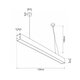 kelvo® ORION KLV-101-0364 Γραμμικό Κρεμαστό Φωτιστικό Οροφής LED 72W 7200lm 120° AC 220-240V IP20 Ρυθμιζόμενο Λευκό CCT με Χειριστήριο από 2700K έως 6000K Dimmable - Lumileds SMD Chip - Χρυσό Πλατίνα - Μ120 x Π5 x Υ7cm - 3 Χρόνια Εγγύηση - 5
