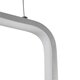 DEROBA 61300 Μοντέρνο Κρεμαστό Φωτιστικό Οροφής LED 12W 1320lm 360° AC 220-240V IP20 Ρυθμιζόμενο Λευκό CCT με On/Off 2700K/4500K/6000K - Lumileds SMD Chip - Νίκελ Βούρτσας - Μ16 x Π1.6 x Υ25.5cm - 3 Χρόνια Εγγύηση - 5