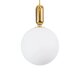 kelvo® ESTETICO KLV-101-0383 Κρεμαστό Φωτιστικό Οροφής για Λάμπα με Ντουί E27 AC 220-240V IP20 - Χρυσό Βούρτσας Πλατίνα & Λευκό - Μ30 x Π30 x Υ48cm - 4