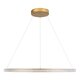 kelvo® DIAMOND KLV-101-0232 Κρεμαστό Φωτιστικό Οροφής LED 67W 6700lm 180° AC 220-240V IP20 Ρυθμιζόμενο Λευκό CCT με Χειριστήριο από 2700K έως 6000K Dimmable - Lumileds SMD Chip - Χρυσό Πλατίνα - Μ80 x Π80 x Υ3cm - 3 Χρόνια Εγγύηση - 4