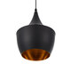SHANGHAI BLACK 01025-A Μοντέρνο Κρεμαστό Φωτιστικό Οροφής Μονόφωτο 1 x E27 Μαύρο Μεταλλικό Καμπάνα Φ25 x Υ30cm - 5
