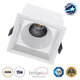 PLUTO-B 60278 Χωνευτό LED Spot Downlight TrimLess Μ10.4xΠ10.4cm 15W 1950lm 38° AC 220-240V IP20 Μ10.4 x Π10.4 x Υ6.5cm - Τετράγωνο - Λευκό & Anti-Glare HoneyComb - Φυσικό Λευκό 4500K - Bridgelux COB - 5 Years Warranty