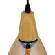 Μοντέρνο Κρεμαστό Φωτιστικό Οροφής Μονόφωτο Γυάλινο με Ξύλο Μελί Φ16  NOAH GOLD 01490 - 7