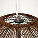 MALIBU 00967 Vintage Κρεμαστό Φωτιστικό Οροφής Μονόφωτο Λευκό Ξύλινο Bamboo Φ97 x Y86cm - 6
