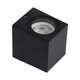 kelvo® BURANO KLV-101-0018 Φωτιστικό Τοίχου / Απλίκα για Λάμπα MR16 με Ντουί GU10 AC 220-240V Αδιάβροχο IP65 - Μαύρο Ματ - Μ8 x Π8 x Υ7cm - 4