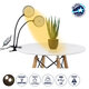 79651 Grow Light Hydro Spectrum LED Φωτιστικό Ανάπτυξης Υδροπονικών Φυτών Γλάστρας με 2 Κινούμενες Κεφαλές & Βάση Clip SMD 2835 10W 160° DC 5V IP20 με Dimmer & Timer Εσωτερικού Χώρου για Κάλυψη Επιφάνειας 0.6m x 0.6m Πλήρους Φάσματος Φωτισμού