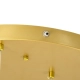 TEARS 61314 Μοντέρνο Κρεμαστό Φωτιστικό Οροφής LED 36W 3960lm 180° AC 220-240V IP20 Ρυθμιζόμενο Λευκό CCT με Χειριστήριο από 2700K έως 6000K Dimmable - Lumileds SMD Chip - Χρυσό Βούρτσας - Μ60 x Π60 x Υ51.5cm - 3 Χρόνια Εγγύηση - 10