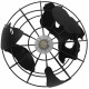 Vintage Industrial Κρεμαστό Φωτιστικό Οροφής Μονόφωτο Μαύρο Μεταλλικό Πλέγμα Φ30  WORLD 01205 - 7