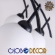 Μοντέρνο Φωτιστικό Οροφής Πολύφωτο Μαύρο Μεταλλικό με Λευκό Γυαλί Φ63  LUNA 01088 - 4