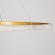 kelvo® DIAMOND KLV-101-0234 Κρεμαστό Φωτιστικό Οροφής LED 75W 7500lm 180° AC 220-240V IP20 Ρυθμιζόμενο Λευκό CCT με Χειριστήριο από 2700K έως 6000K Dimmable - Lumileds SMD Chip - Χρυσό Πλατίνα - Μ100 x Π100 x Υ3cm - 3 Χρόνια Εγγύηση - 6