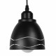 Μοντέρνο Κρεμαστό Φωτιστικό Οροφής Μονόφωτο Μεταλλικό Μαύρο Λευκό Καμπάνα Φ13  LAGUNA 01477 - 3