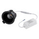 PLUTO-M 60257 Χωνευτό LED Spot Downlight TrimLess Φ8.4cm 10W 1250lm 38° AC 220-240V IP20 Φ8.4 x Υ5.9cm - Στρόγγυλο - Μαύρο & Anti-Glare HoneyComb - Θερμό Λευκό 2700K - Bridgelux COB - 5 Years Warranty - 7