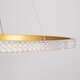 kelvo® DIAMOND KLV-101-0232 Κρεμαστό Φωτιστικό Οροφής LED 67W 6700lm 180° AC 220-240V IP20 Ρυθμιζόμενο Λευκό CCT με Χειριστήριο από 2700K έως 6000K Dimmable - Lumileds SMD Chip - Χρυσό Πλατίνα - Μ80 x Π80 x Υ3cm - 3 Χρόνια Εγγύηση - 6