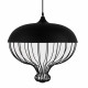 Vintage Κρεμαστό Φωτιστικό Οροφής Μονόφωτο Μαύρο Μεταλλικό Πλέγμα Φ46  SOBRINO 01108