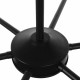 Vintage Industrial Κρεμαστό Φωτιστικό Οροφής Πολύφωτο Μαύρο Μεταλλικό Πολυέλαιος με Καπέλο Φ100  LIMI 01092 - 8