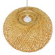 Vintage Κρεμαστό Φωτιστικό Οροφής Μονόφωτο Καφέ Ξύλινο Bamboo Φ38  SAN TROPEZ 01626 - 7