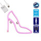 78577 Φωτιστικό Ταμπέλα Φωτεινή Επιγραφή NEON LED Σήμανσης WOMEN SHOES 5W με Καλώδιο Τροφοδοσίας USB - Μπαταρίας 3xAAA (Δεν Περιλαμβάνονται) - Ροζ - 1