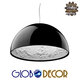 Μοντέρνο Κρεμαστό Φωτιστικό Οροφής Μονόφωτο Μαύρο Γύψινο Καμπάνα Φ40  SERENIA BLACK 01151 - 4