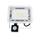 AURORA 61440 Επαγγελματικός Προβολέας LED 30W 3750lm 120° AC 220-240V με Ενσωματωμένο Ρυθμιζόμενο Αισθητήρα Κίνησης PIR - Αδιάβροχος IP67 - Μ16 x Π5 x Υ17.5cm - Λευκό - Ψυχρό Λευκό 6000K - LUMILEDS Chips - TÜV Rheinland Certified - 3 Years Warranty - 3