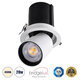 VIRGO-B 60310 Χωνευτό LED Spot Downlight TrimLess Φ13.5cm 20W 2600lm 36° AC 220-240V IP20 Φ13.5cm x Υ14cm - Στρόγγυλο - Λευκό με Μαύρο Κάτοπτρο - Φυσικό Λευκό 4500K - Bridgelux COB - 5 Years Warranty